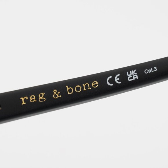 Rag & Bone RNB6006/S 0807 IR Sunglasses Black Square Frame, Smoke Lenses - Picture 7 of 9